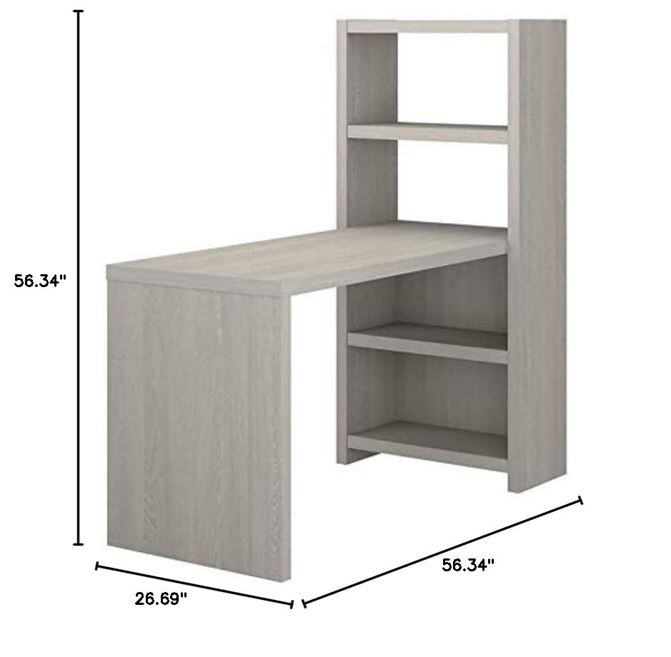 Bush Business Furniture Echo 56W Craft Table - Gray Sand Finish for Home Office, Craft Room & DIY Projects | Durable Work Surface for Sewing, Scrapbooking & Art Studios