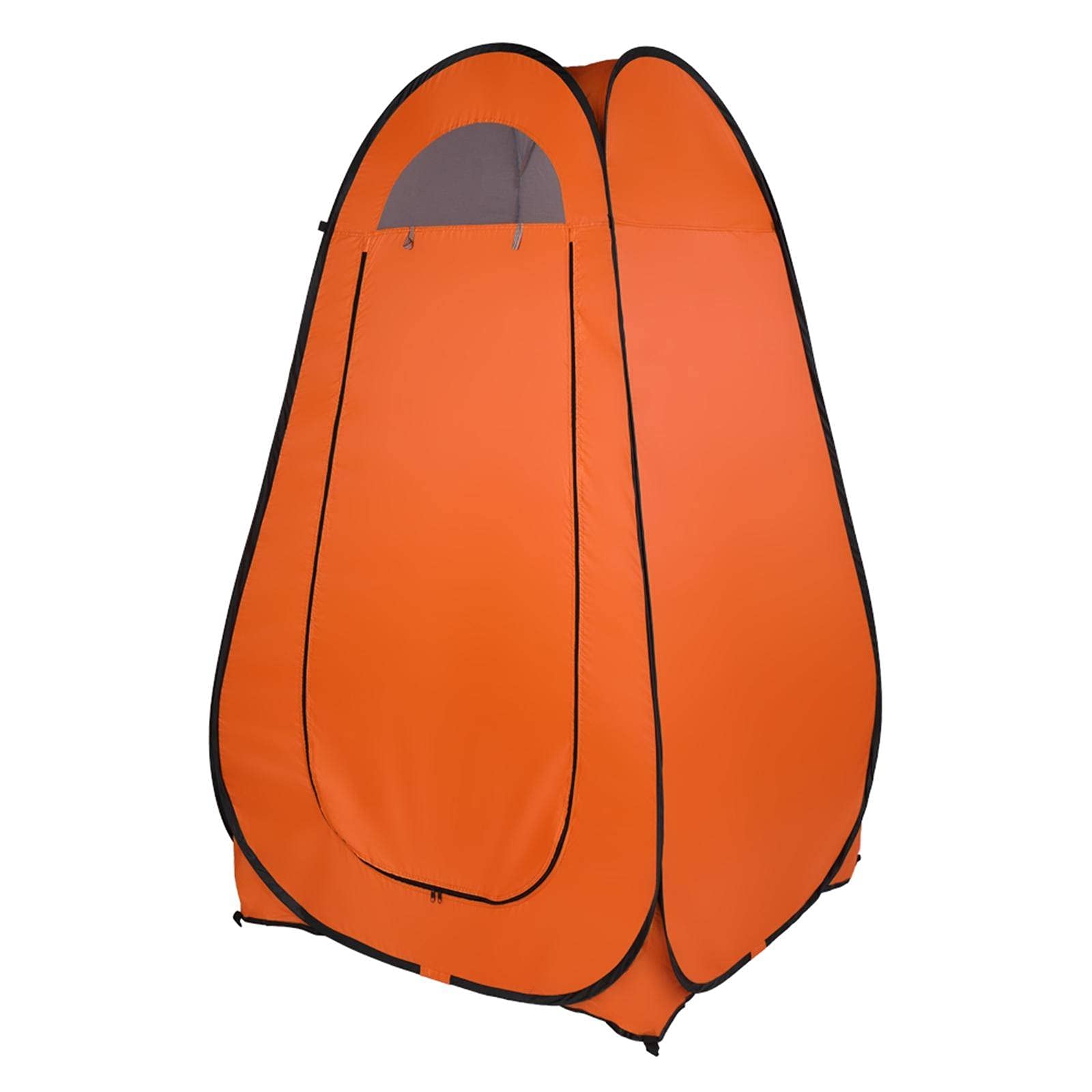 1-2 Person Portable Pop Up Toilet Shower Tent - Lightweight Camping Changing Room & Dressing Shelter for Outdoor, Beach, Hiking (Orange) - Perfect for Camping, Backpacking & Emergency Use