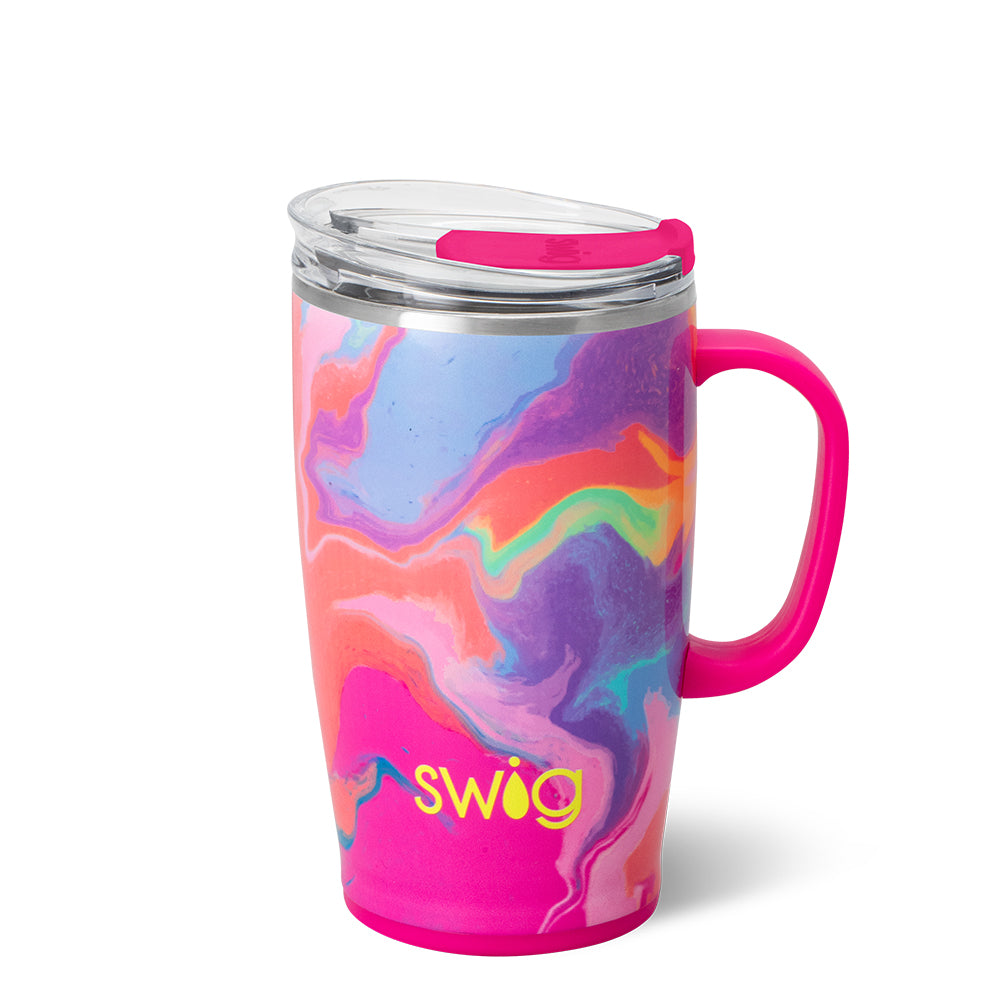 18oz Candy Crush Insulated Travel Mug - Leak-Proof Coffee Tumbler for Hot & Cold Drinks - Perfect for Commuting, Office & Outdoor Adventures
