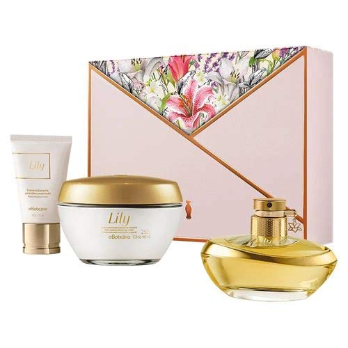 O Boticário Lily Gift Set - Perfume & Satin Cream for Women, Floral Fragrance Body Lotion & Eau de Toilette, Perfect for Birthday Gifts, Anniversary & Valentine's Day