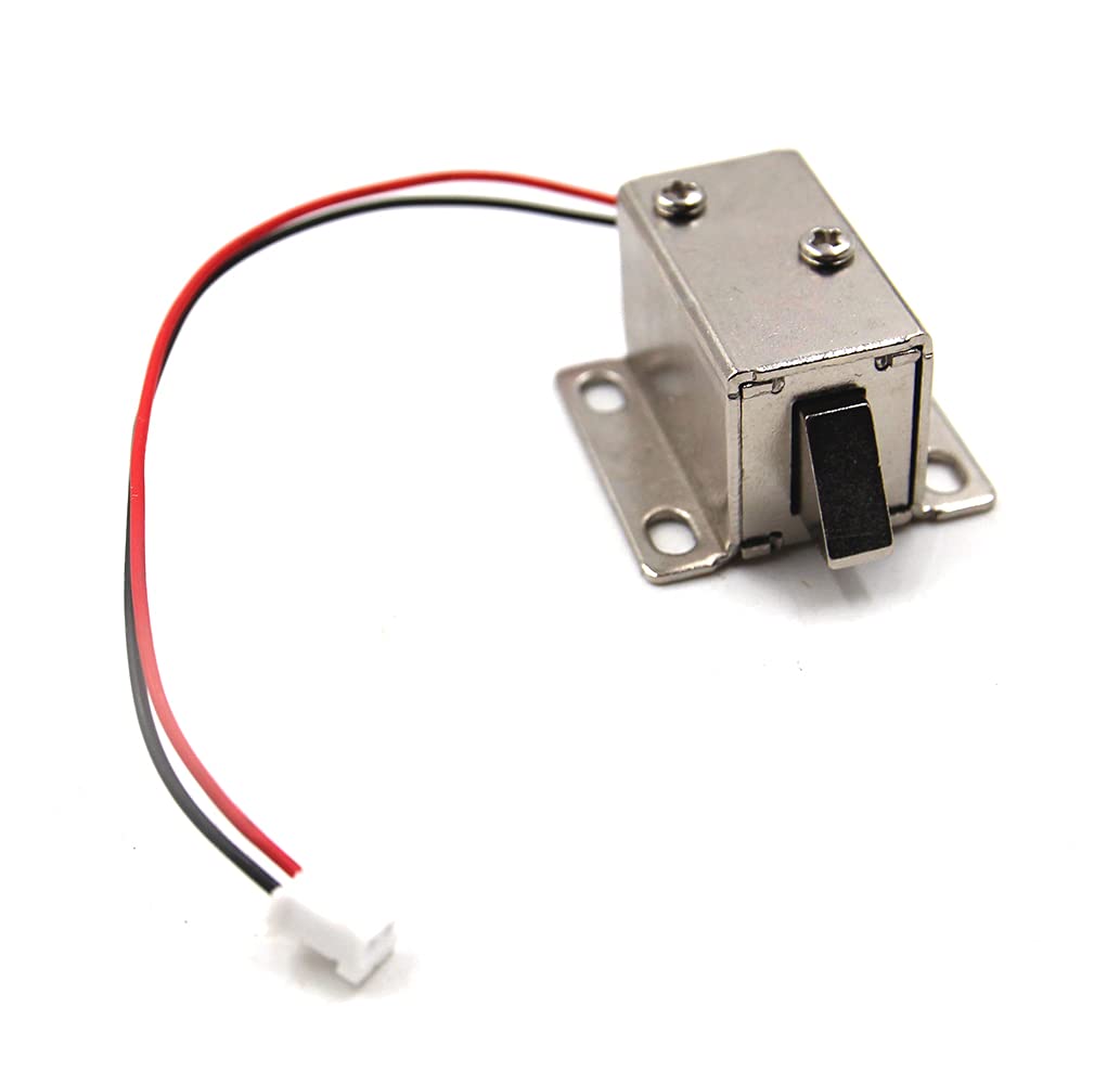 12V Mini Electric Bolt Lock - Electromagnetic Solenoid Cabinet Lock for Small Doors & Drawers | Secure Storage, Mailboxes, and Display Cases