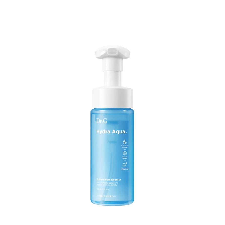 DR.G Hydra Aqua Bubble Foam Cleanser 150ml - Hydrating & Gentle Facial Wash for All Skin Types | Perfect for Daily Skincare Routine & Travel