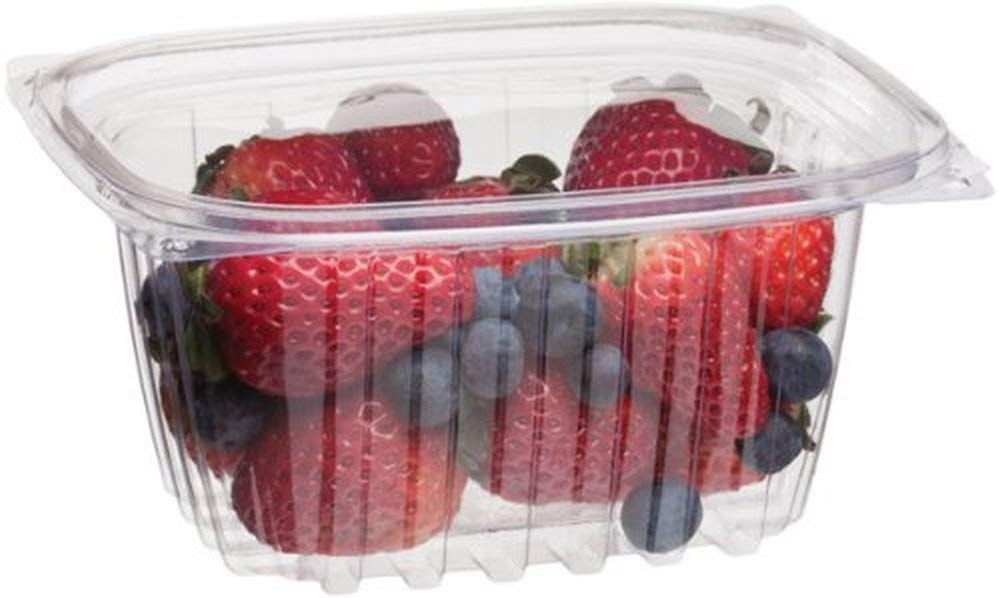 ECO-Friendly 16oz Clear Rectangular Compostable Deli Containers with Lids - 300 Pack | PLA Plant-Based Biodegradable Food Storage | Perfect for Meal Prep, Takeout, Catering & Restaurant Use