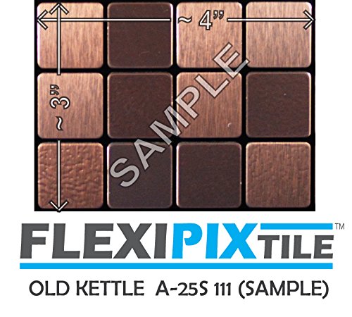 Premium Peel & Stick Aluminum Mosaic Tile - Self-Adhesive Backsplash for Kitchen, Bathroom & Accent Wall - Vintage Old Kettle Design - Easy DIY Installation for Home Renovation & Decoration
