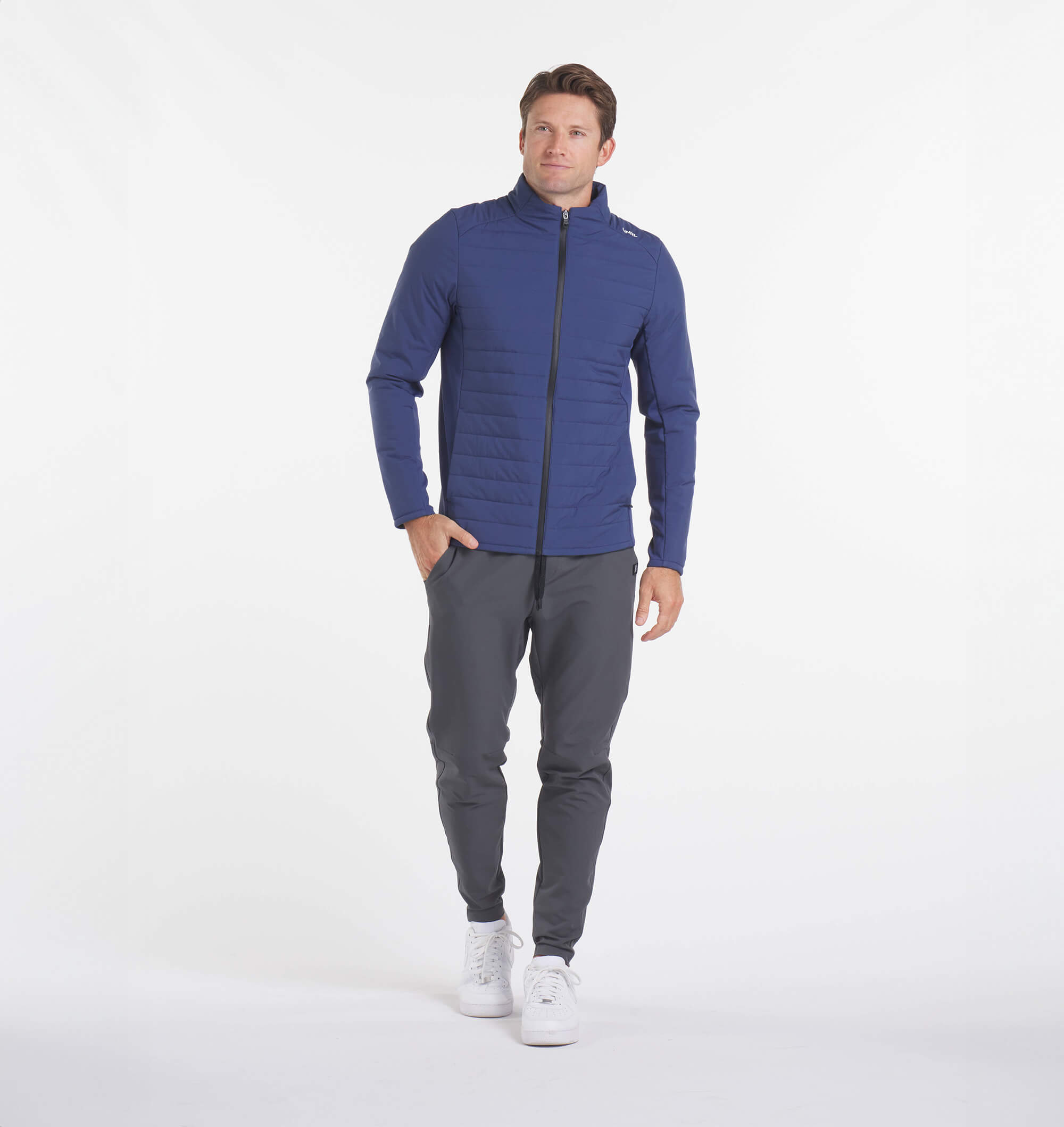UNRL Montreal Quilted Jacket for Men - Lightweight Insulated Winter Coat, Water-Resistant Outdoor Puffer Jacket - Perfect for Skiing, Hiking & Cold Weather Activities