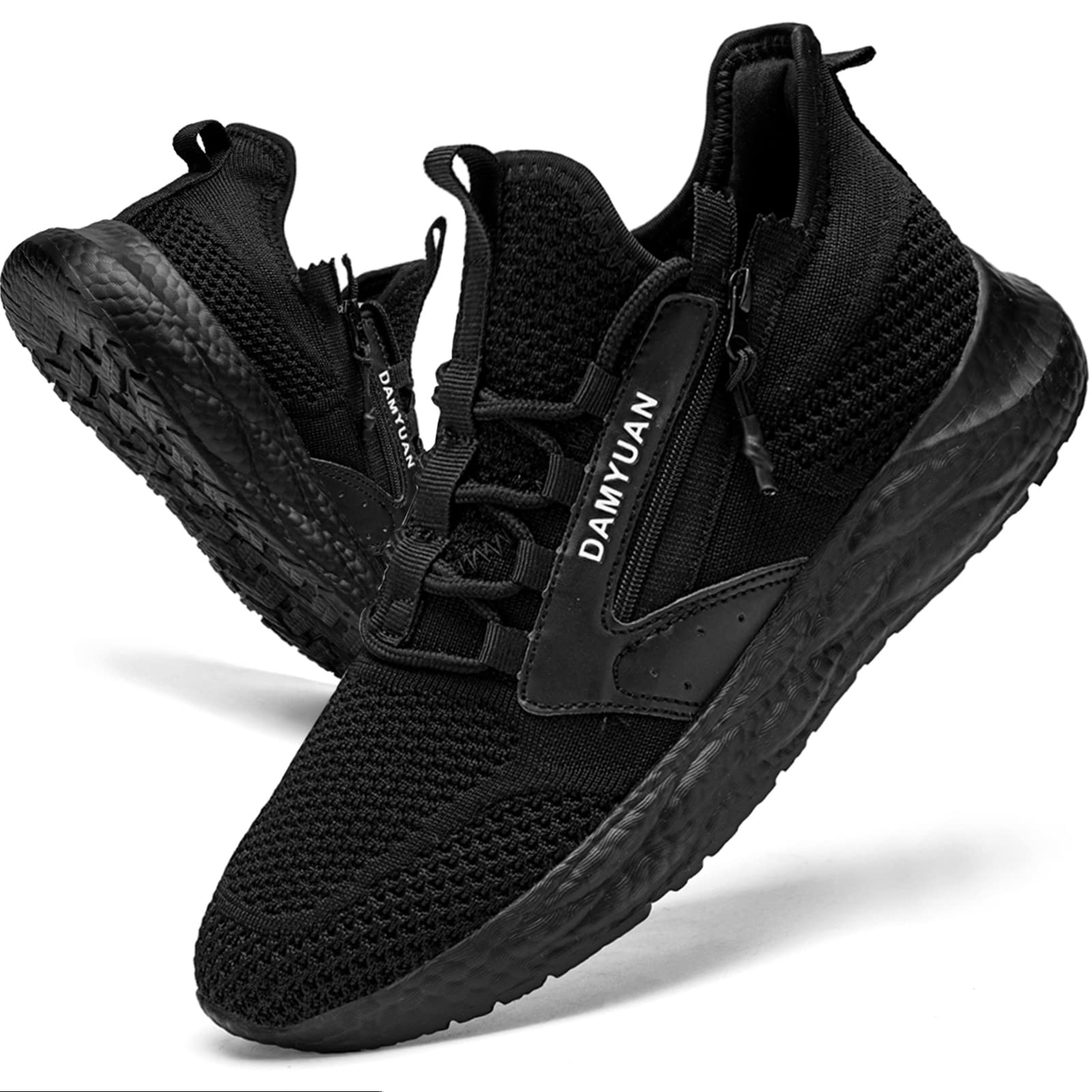 ZMBCYG Men's Running Sneakers - Lightweight Zipper Design for Walking, Tennis, Gym & Workout - Comfortable Athletic Shoes for Men | Perfect for Jogging, Training & Casual Wear