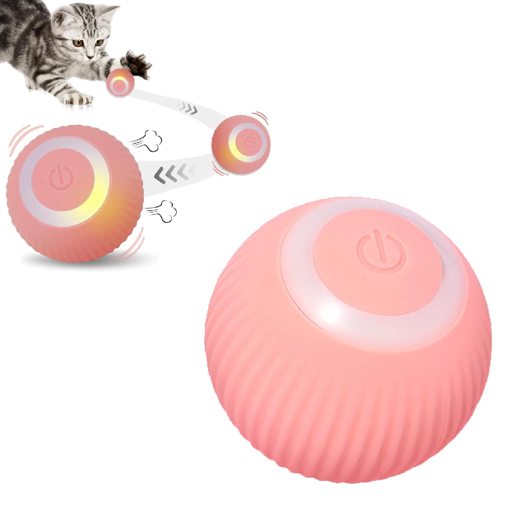 LONVEAR Gertar 2-in-1 Interactive Cat Toy - Simulated Hunting Game with Ball Under Mat (Pink) | Fun Exercise & Mental Stimulation for Indoor Cats | Perfect for Playtime & Bonding