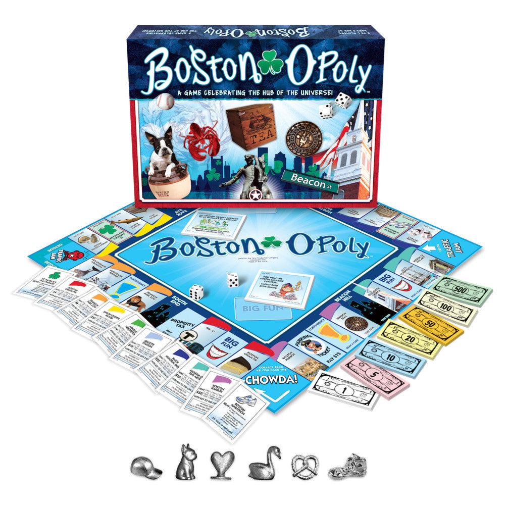 Boston Monopoly Board Game - City Themed Edition | Fun Family Game Night & Travel-Themed Party Game for Adults & Kids