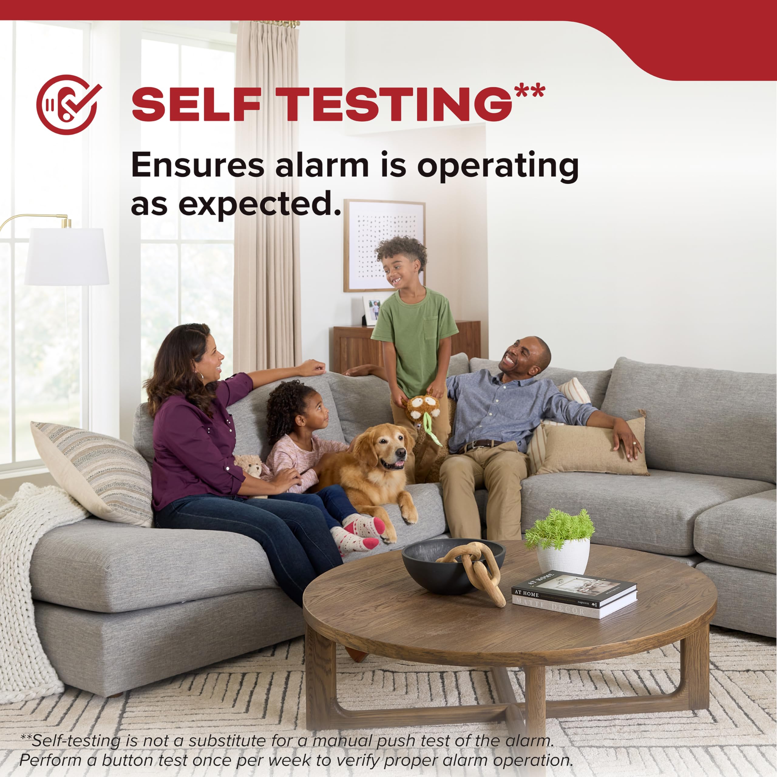 Kidde Hardwired Smoke Detector with AA Battery Backup - Interconnectable Smoke Alarm with LED Warning Light Indicators for Home & Office Safety
