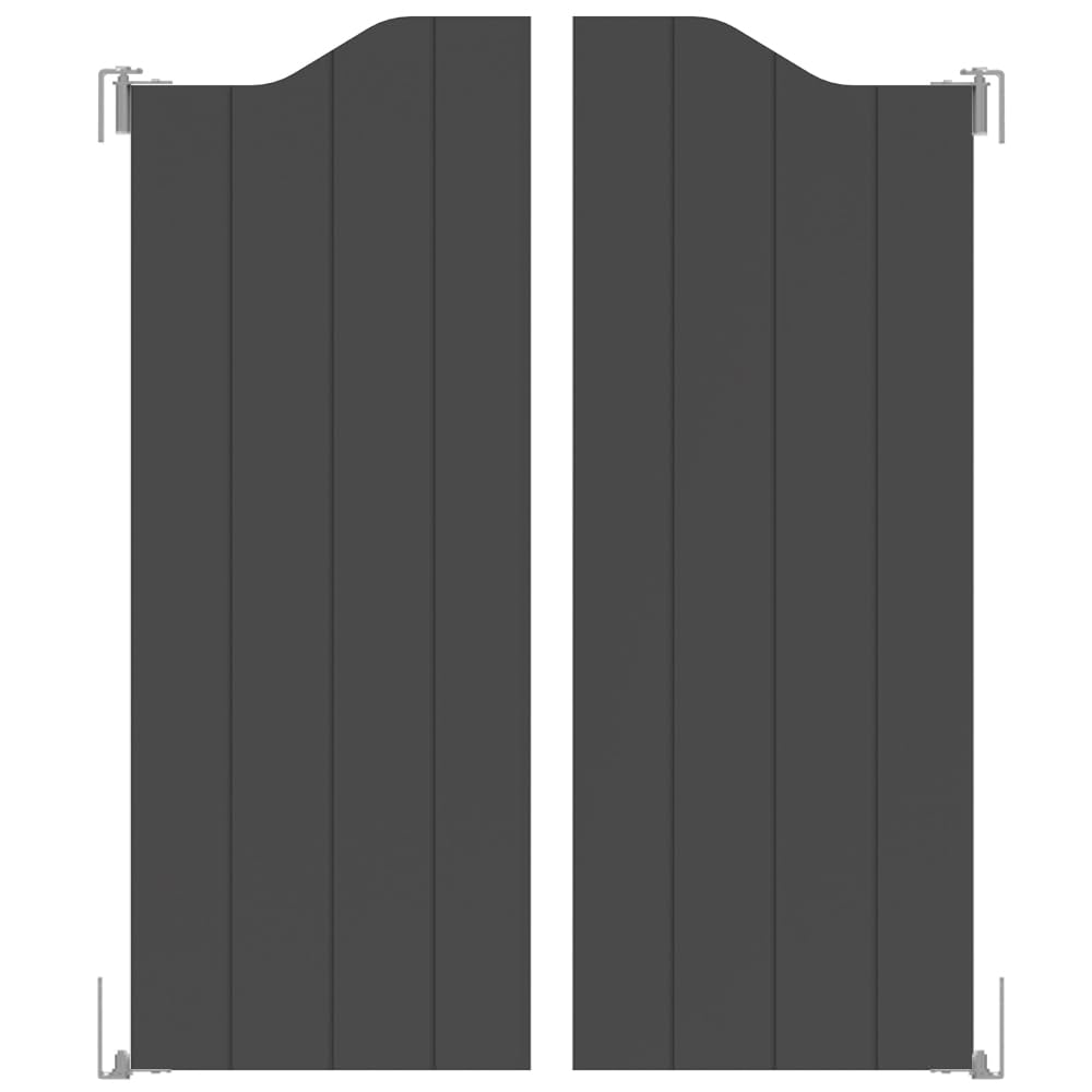 32 Inch Black Vertical Stripe Cafe Door - Two-Way Swinging Door with Automatic Closing for Kitchen, Bathroom or Bar (Fits 24/30/32/36 Inch Openings) - Perfect for Restaurants, Coffee Shops and Home Use