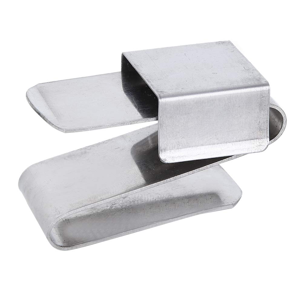 Keenso Stainless Steel Magnetic Snooker Pool Cue Chalk Holder - Portable S-Shape Clip for Billiards Accessories | Perfect for Pool Halls, Home Game Rooms & Professional Tournaments