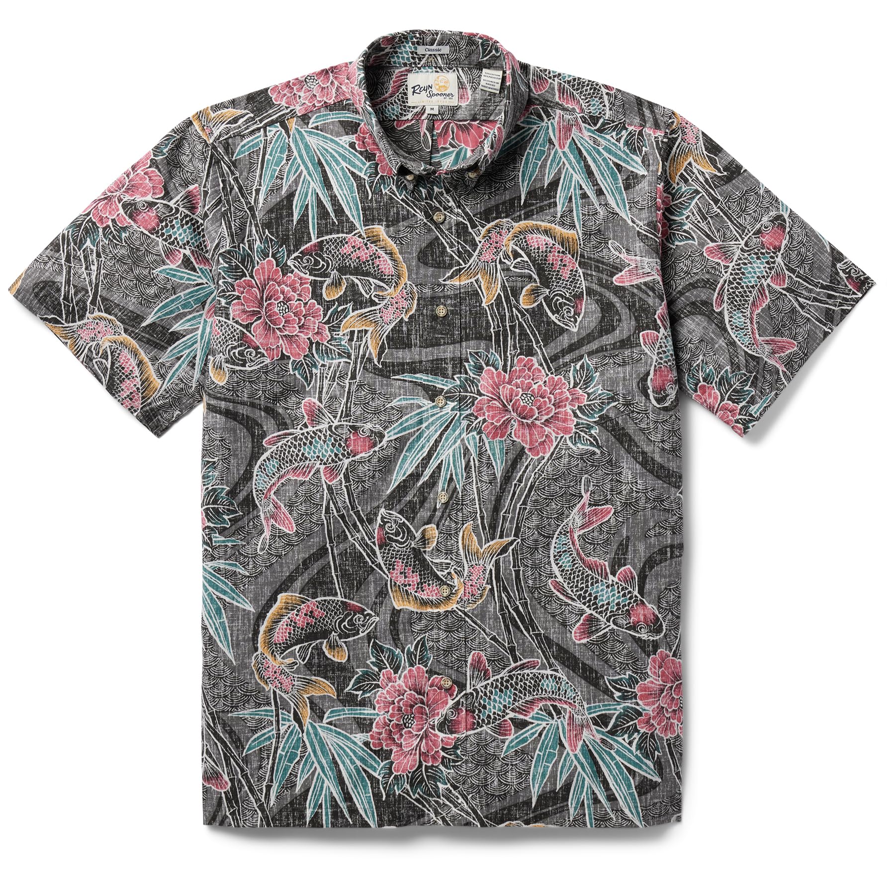 Reyn Spooner Men's Floral Hawaiian Aloha Shirt - Short Sleeve Button Down Shirt for Summer Vacation, Beach Party & Tropical Getaways