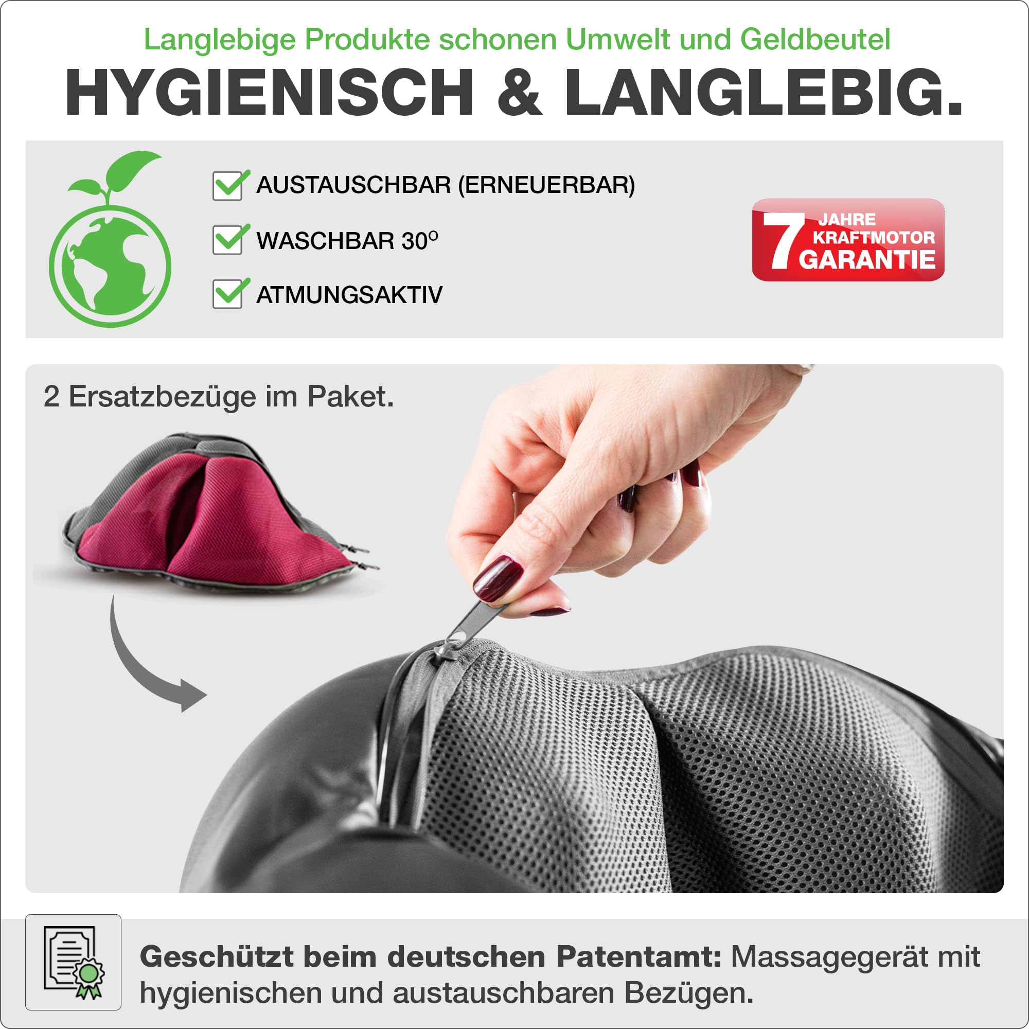 Original DONNERBERG® Neck Massager with Heat - Shiatsu Shoulder & Neck Massage Device with Vibration, TUV Certified, 7-Year Motor Warranty - Perfect for Home, Office & Travel Relaxation