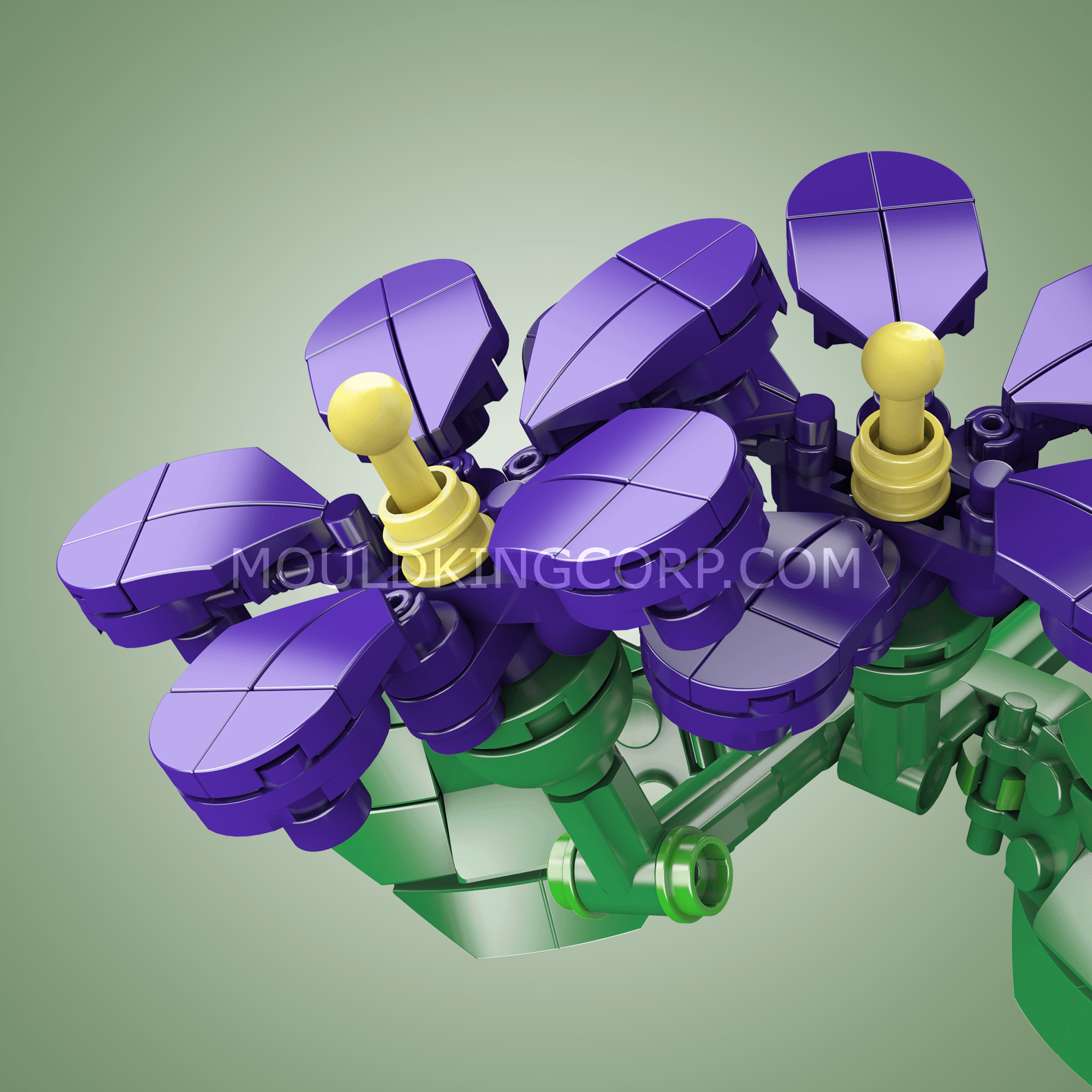 Violets Flower Artificial Building Set - Mould King 24014 | 145 PCS Creative Bricks for Home Decor & DIY Floral Arrangements