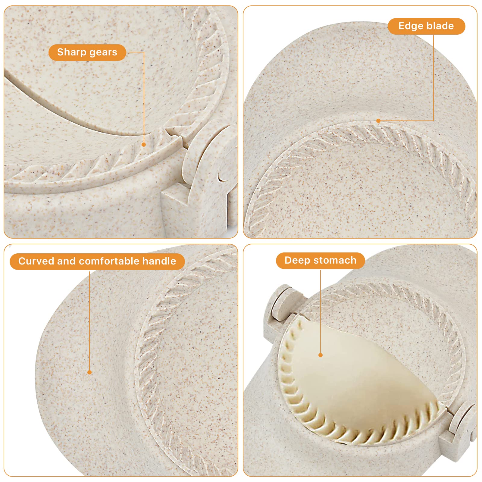7-Piece Empanada Maker Kit with 3 Sizes - Dumpling Press Mold, Dough Cutter & Stuffing Spoon - Perfect for Chinese Dumplings, Empanadas, Ravioli & Pies - Ideal for Home Cooking, Party Snacks & Meal Prep