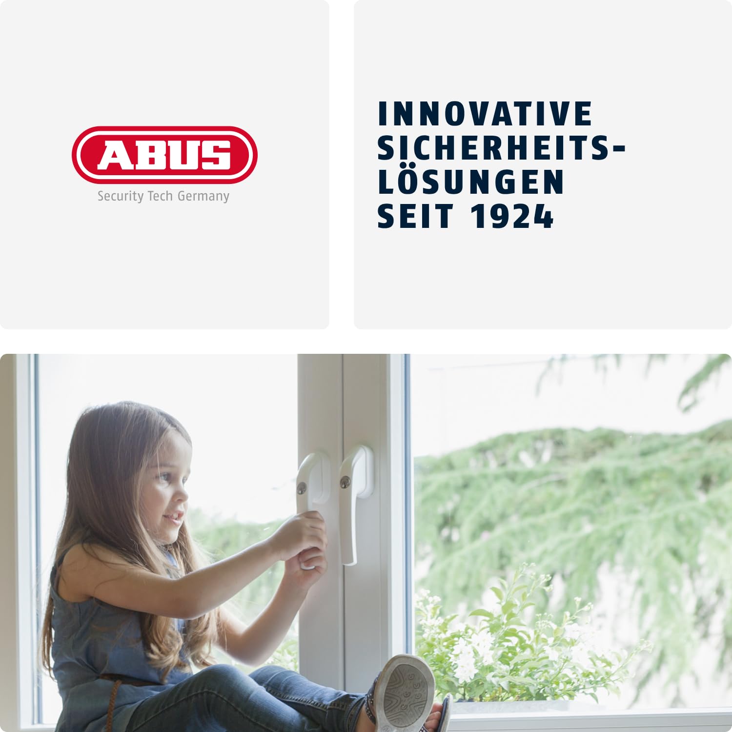 ABUS 373732 Secure Lockable Window Handle - Heavy Duty Steel Construction for Enhanced Home Security - Ideal for Sliding Windows, Patio Doors & Apartments