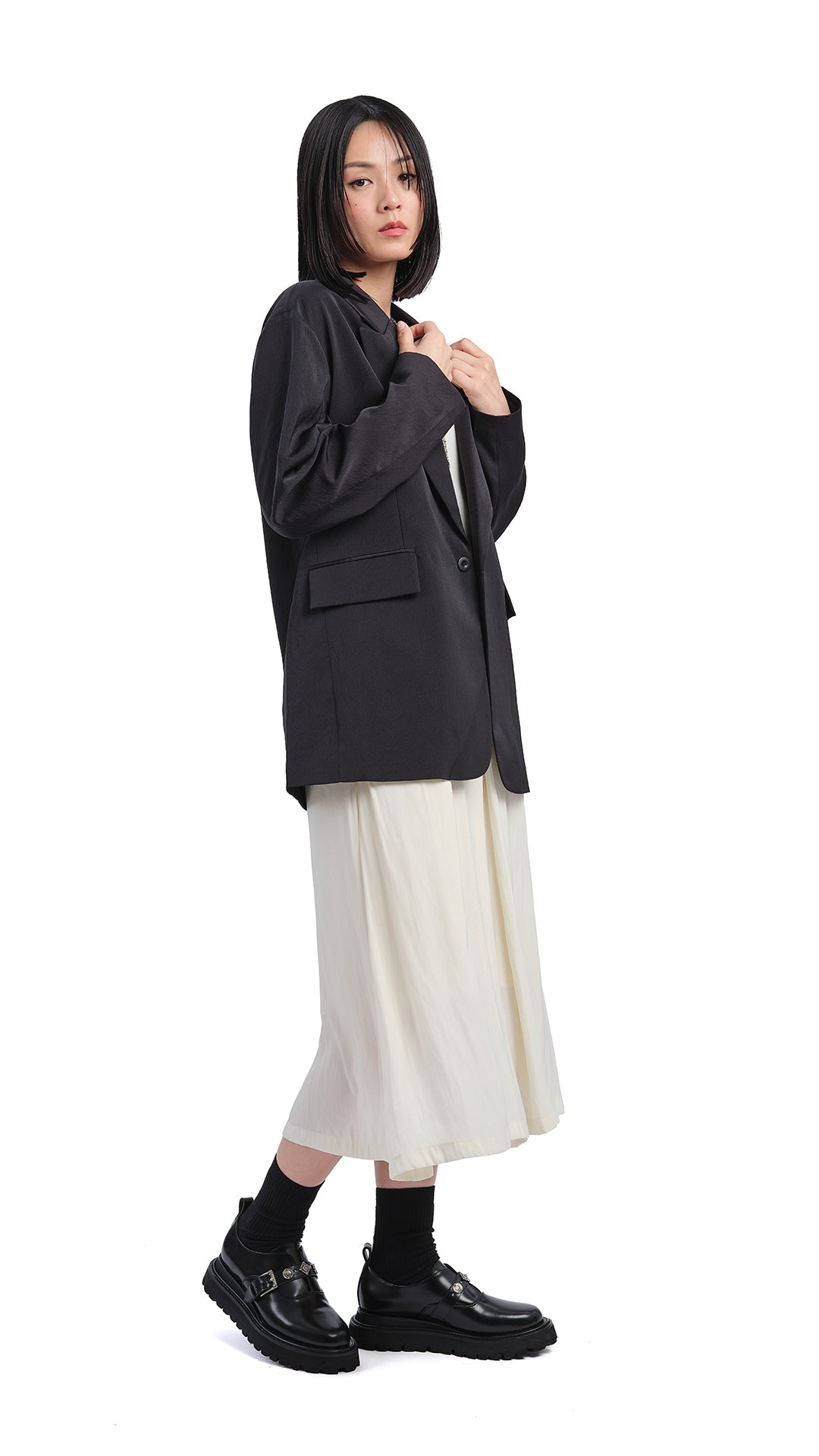 Women's Loose Fit Blazer Jacket - Casual Oversized Single Breasted Coat for Work, Office & Everyday Wear