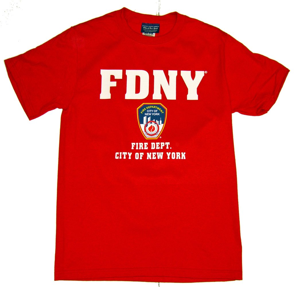 FDNY Full Chest Red T-Shirt - Comfortable Cotton Tee for Firefighters & Supporters | Perfect for Casual Wear, Workouts & Everyday Use