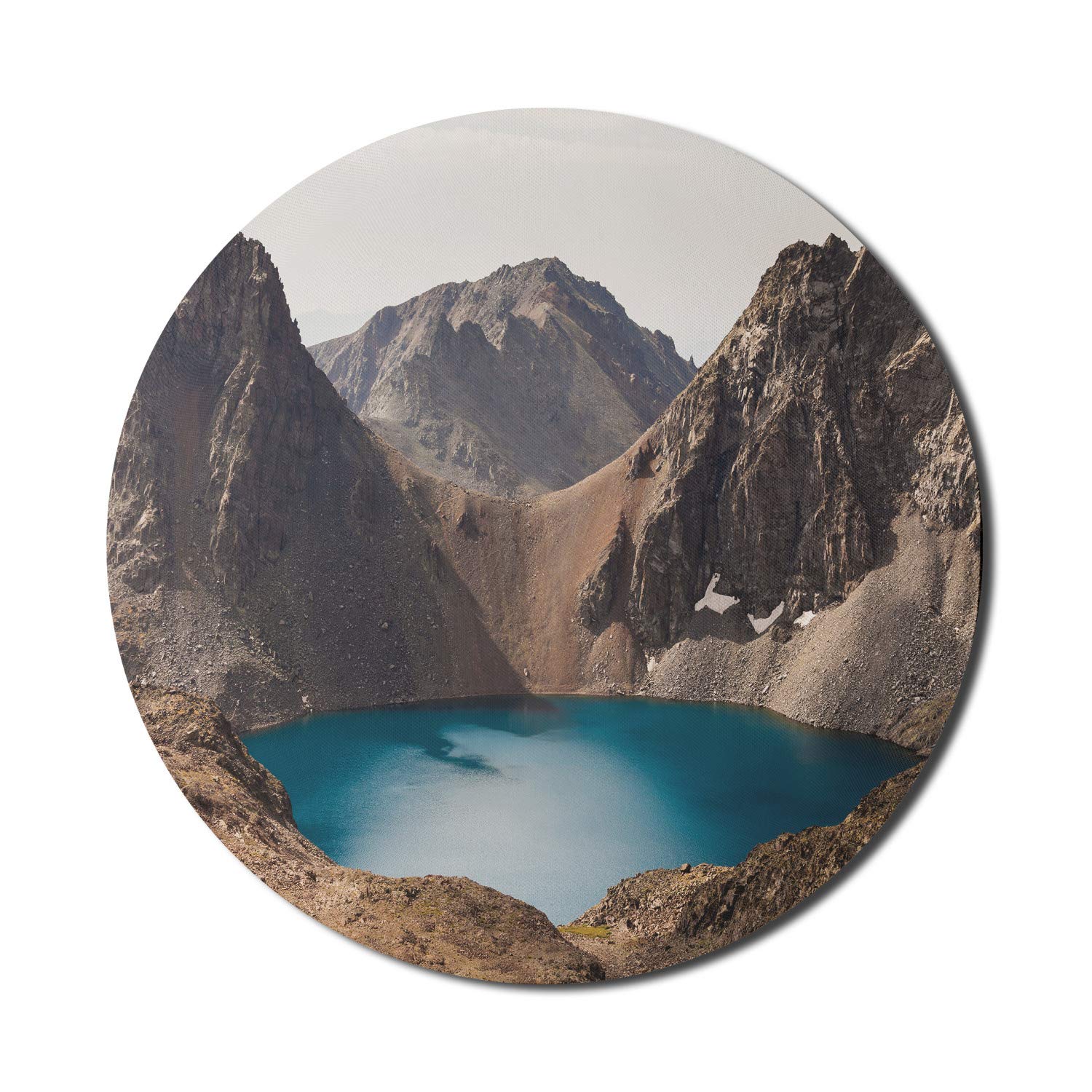 Ambesonne Round Non-Slip Rubber Gaming Mouse Pad - 8