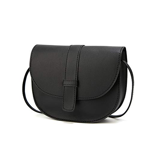 Women's PU Leather Crossbody Bag - Small Shell Shoulder Messenger Purse in Solid Yellow & Black | Perfect for Daily Use, Travel, and Phone Storage