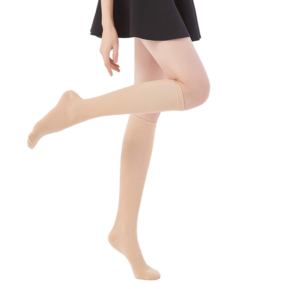 NOVAYARD Compression Socks for Women & Men - 15-20 mmHg Graduated Support - 4 Pairs - Best for Running, Travel, Nursing & Varicose Vein Relief - Comfortable Medical Compression Stockings