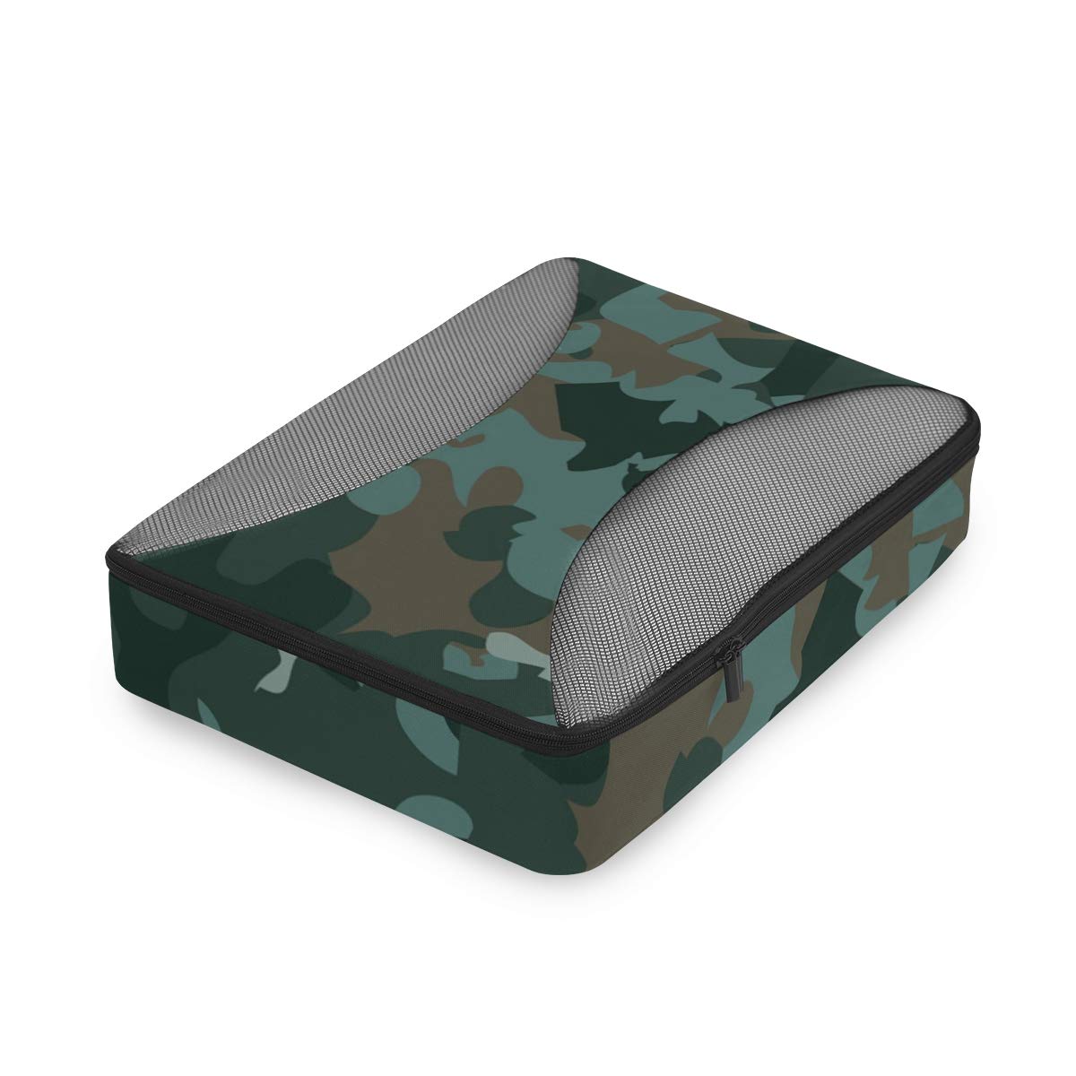 4-Piece Blue Military Camo Packing Cubes Set - Travel Luggage Organizers for Suitcases & Backpacks - Perfect for Camping, Business Trips & Vacation Packing