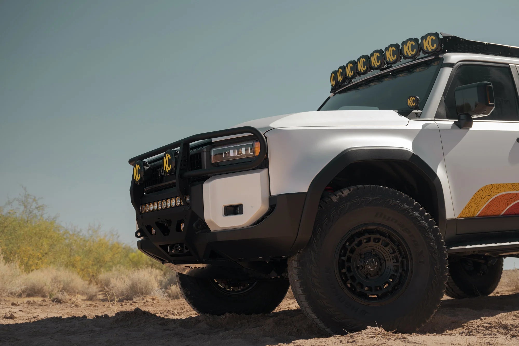 Rago Fabrication Heavy Duty Brush Guard for Center Mount Winch Front Bumper | Compatible with 2024+ Toyota Land Cruiser 250 Series | Off-Road Protection & Vehicle Security for Adventure & Daily Driving