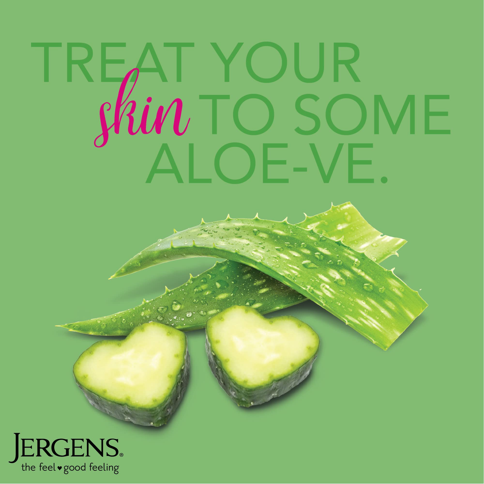 Jergens Soothing Aloe Vera Body Lotion & Hand Moisturizer - Hydrating Cucumber Extract, Dermatologist Tested, 21 Oz - Perfect for Dry Skin Care & Daily Moisturizing Routine