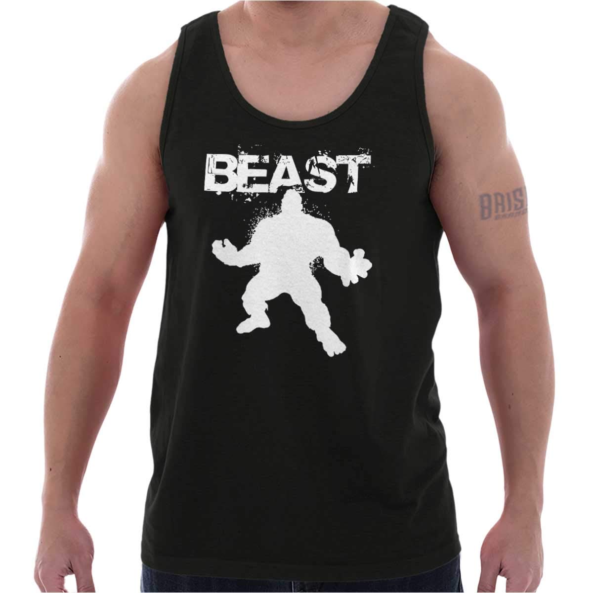 Brisco Brands Beast Gym Fitness Tank Top for Men - Sleeveless Workout Tee for Bodybuilding & Weightlifting | Perfect for Gym, Training & Fitness Enthusiasts