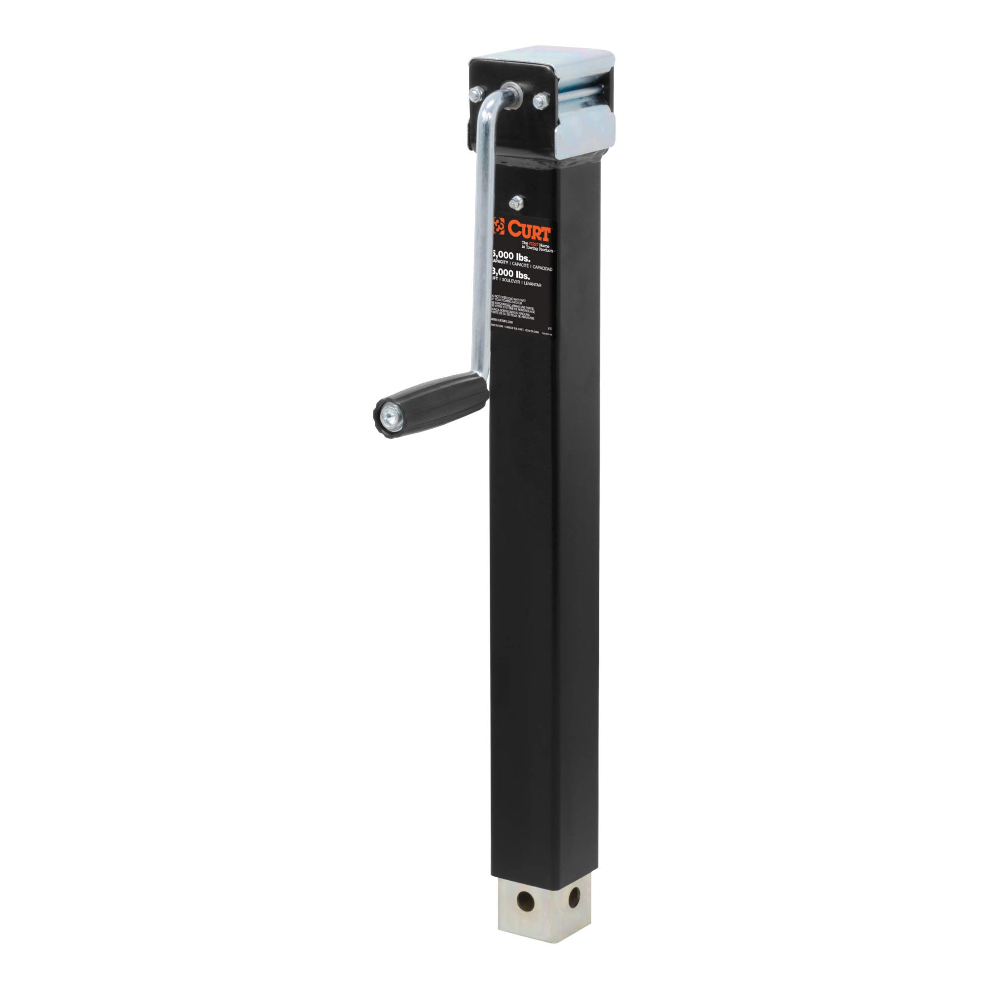 CURT 28359 Heavy-Duty 5000 lbs Trailer Jack with 15-1/4