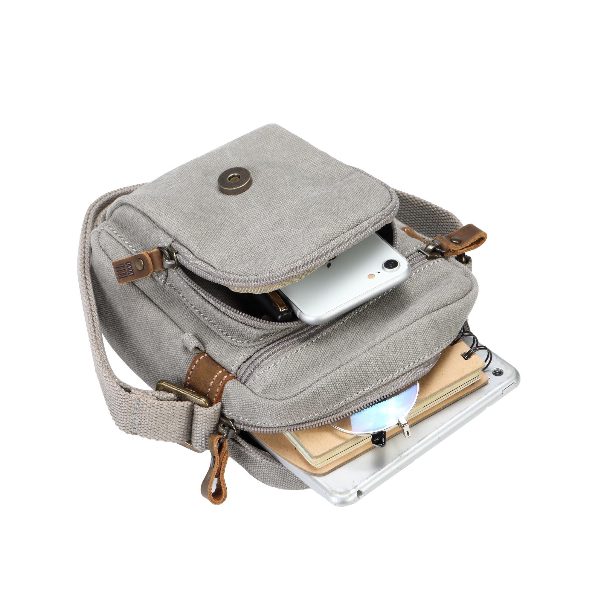 TRP0213 Troop London Classic Canvas Crossbody Bag for Men & Women - Stylish & Durable Everyday Shoulder Bag for Work, Travel & Casual Outings