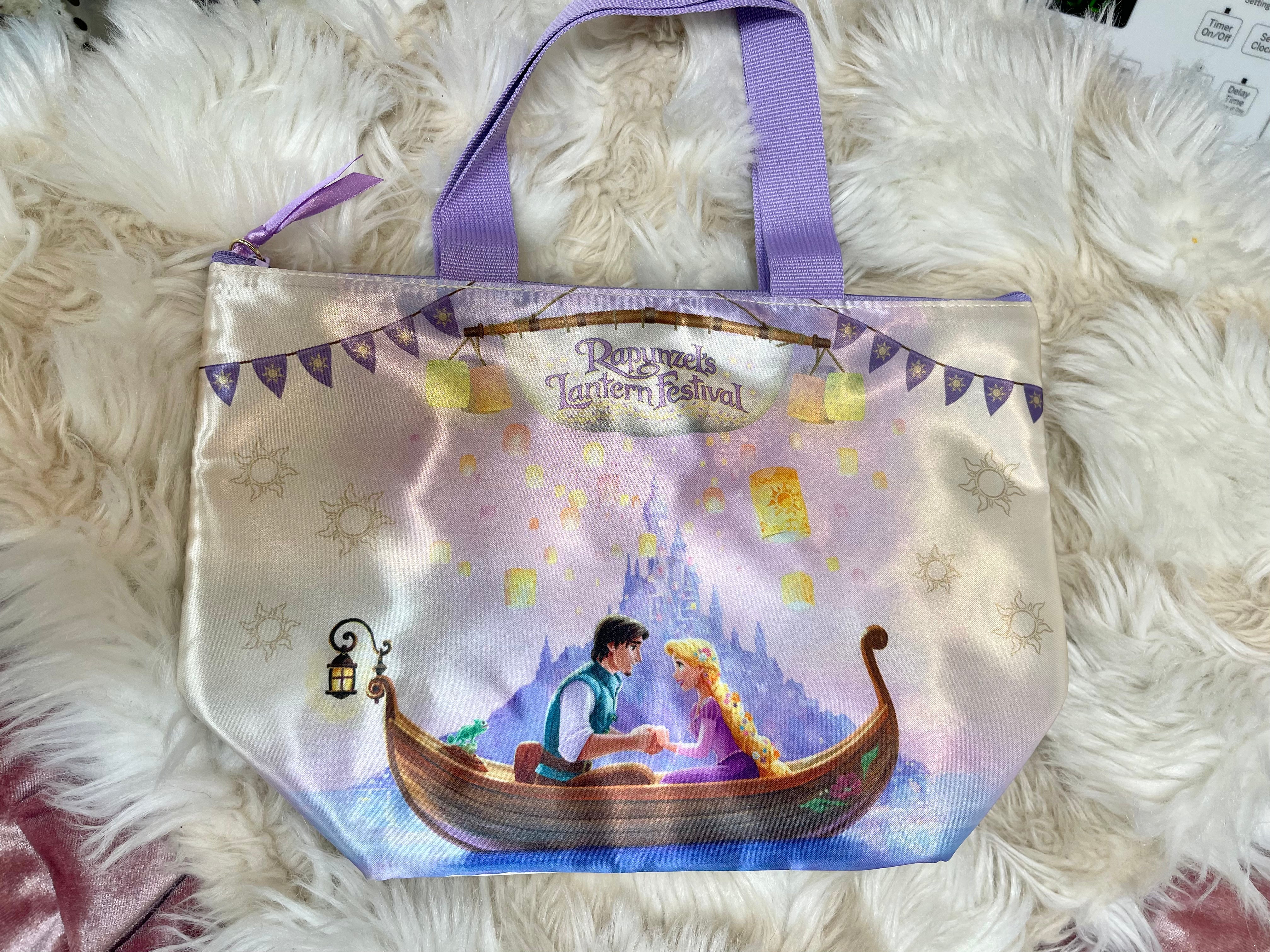 Tokyo DisneySea Rapunzel's Lantern Festival Insulated Lunch Bag - Cute Disney Princess Lunch Box for School, Work & Picnics