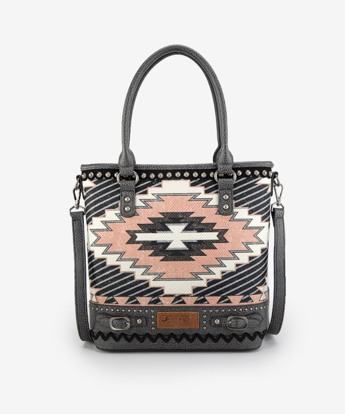 Montana West Aztec Print Concealed Carry Tote Bag Set - Stylish & Functional Handbag for Women, Perfect for Everyday Use, Travel, and Concealed Carry