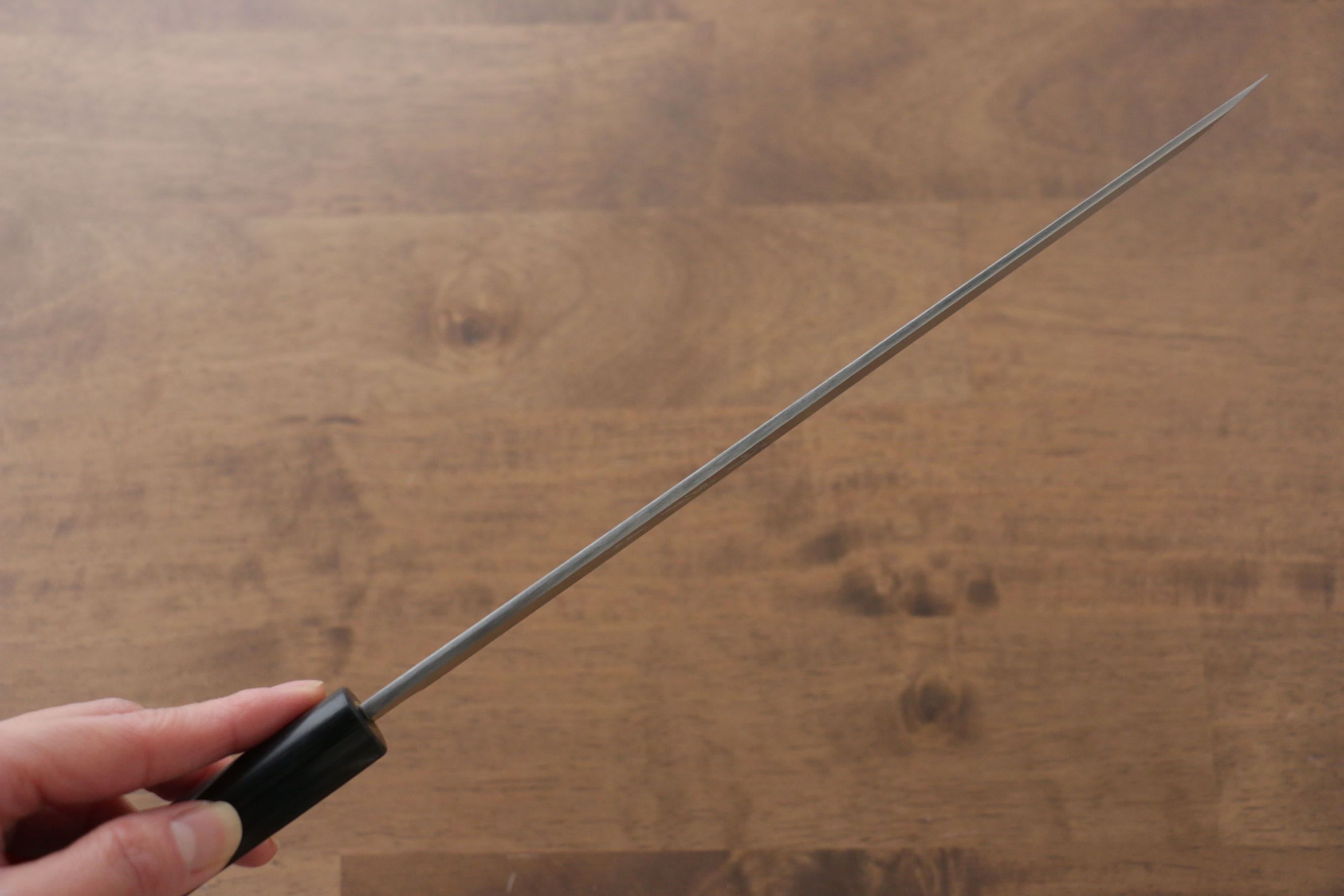Premium Jikko Silver Steel No.3 Sakimaru Yanagiba 240mm - Japanese Sushi Knife with Exquisite Shitan Handle - Perfect for Sushi Chefs & Home Cooking Enthusiasts
