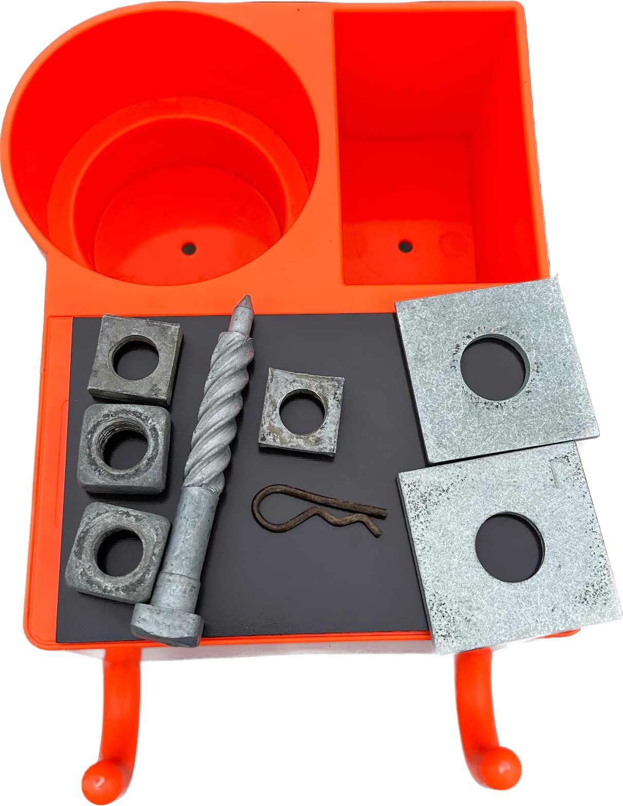 4-in-1 Magnetic Bucket Truck Tool Organizer with Hooks, Cup Holder & Storage | Heavy Duty Utility Organizer for Electricians, Contractors & Construction Workers | Perfect for Ladders, Buckets & Work Trucks