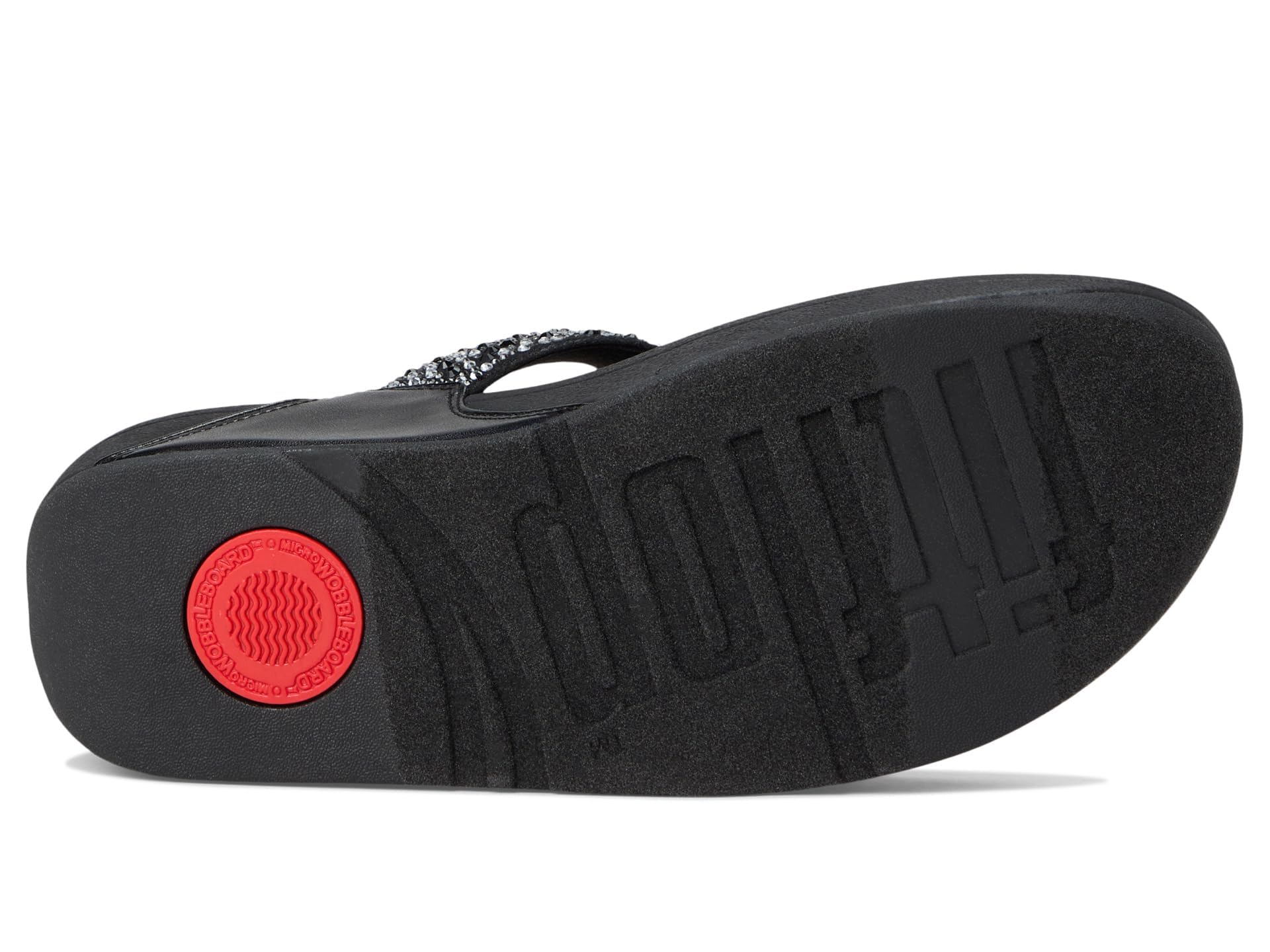 FitFlop Women's LULU Crystal Embellished Toe-Post Sandals - Comfortable Summer Flip Flops with Arch Support for Beach, Pool & Casual Wear