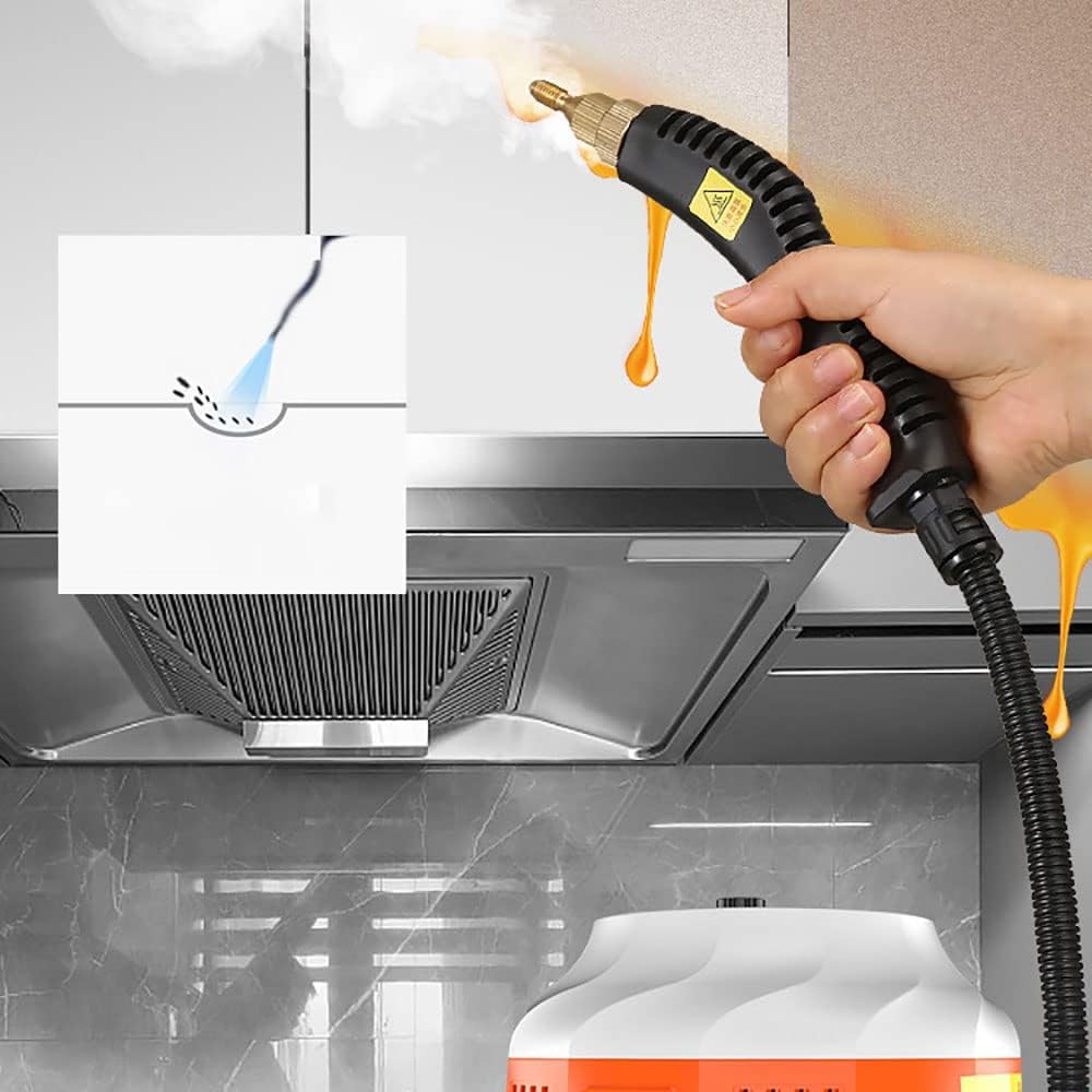 High-Temperature Steam Cleaner for Air Conditioner, Kitchen Range Hood & Appliances - Powerful Sterilization & Disinfection Tool (Orange) | Perfect for Deep Cleaning Home, Office & Commercial Spaces