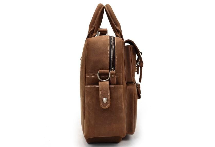 Premium Leather Travel Duffle Bag - Waterproof Weekender Luggage for Men & Women - Perfect for Gym, Business Trips & Weekend Getaways