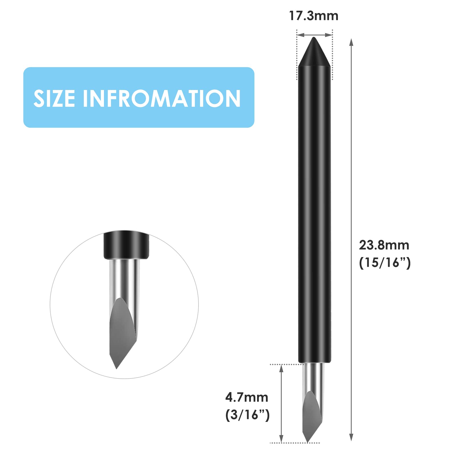 10PCS Deep Point Cutting Blades for Cricut Maker/Maker 3/Explore Air/Air 2/Explore Air 3 - Premium Replacement Blades for Glitter Vinyl, Cardstock, Faux Leather, Adhesive Foil & Vellum - Perfect for DIY Crafts, Scrapbooking & Home Decor Projects