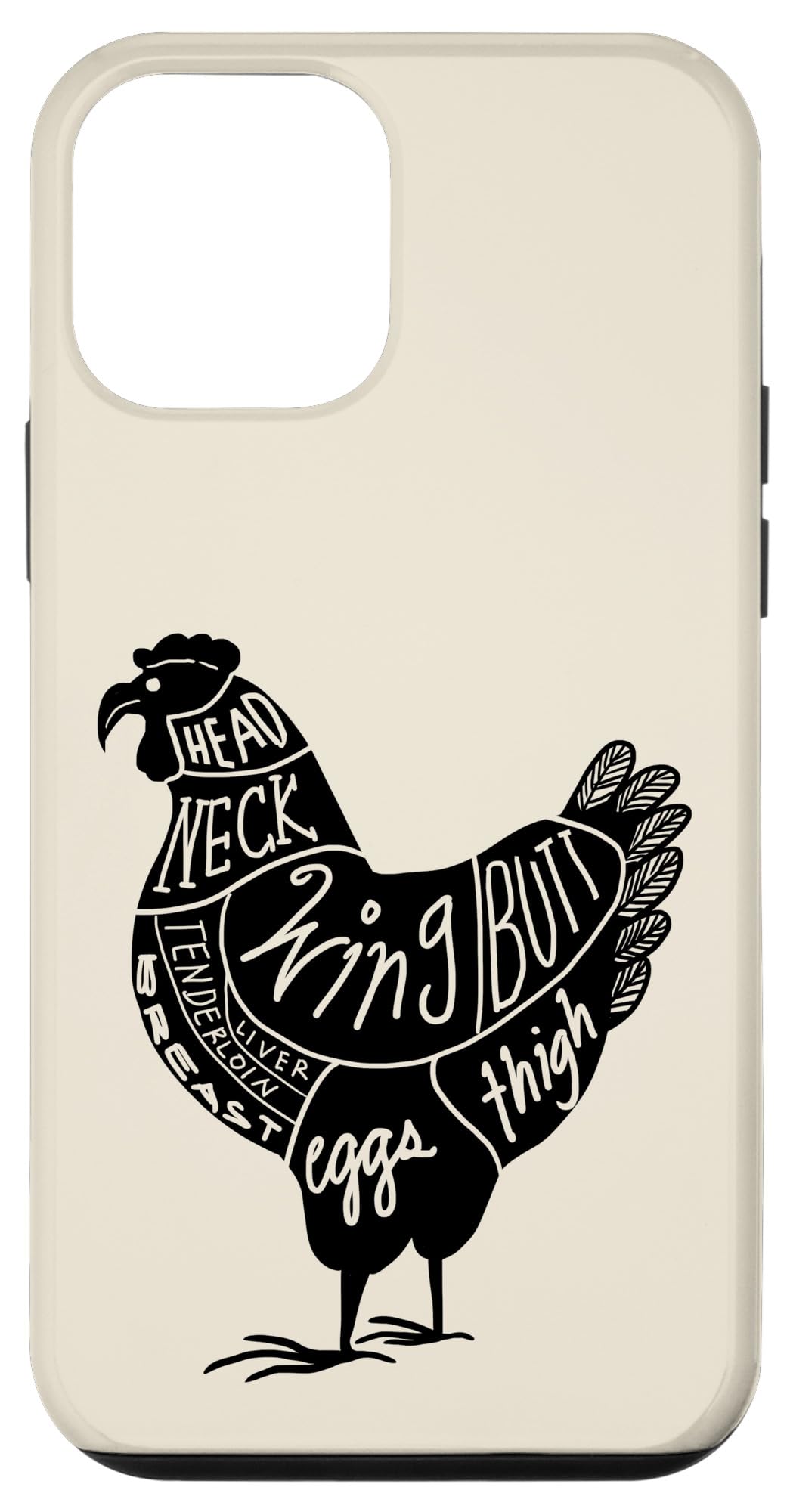 iPhone 12 Mini Case - Funny Meat Cuts Design for Chefs, Butchers & Cooks | Perfect Gift for Kitchen Lovers & Meat Enthusiasts | Durable Protective Cover for Daily Use, Cooking Classes & BBQ Parties