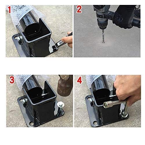 Heavy Duty Parking Lock Barrier - Anti-Kick Parking Bollard for Cars, Basements & Driveways | Durable Roadblock Pillar for Parking Lots, Gas Stations & Private Properties (Black) - Perfect for Vehicle Security & Traffic Control