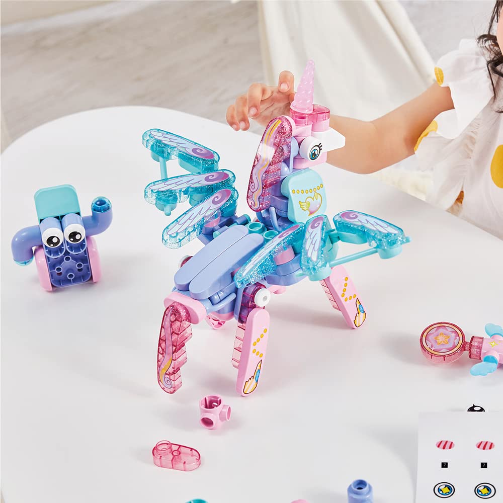 BOTZEES GO! Unicorn Robot Building Kit - STEM Learning & Remote Control Toy for Kids Ages 3+ | Electric RC Unicorn with Magic Stick & App Control | Perfect for Creative Play, Birthday Gifts & Early STEM Education