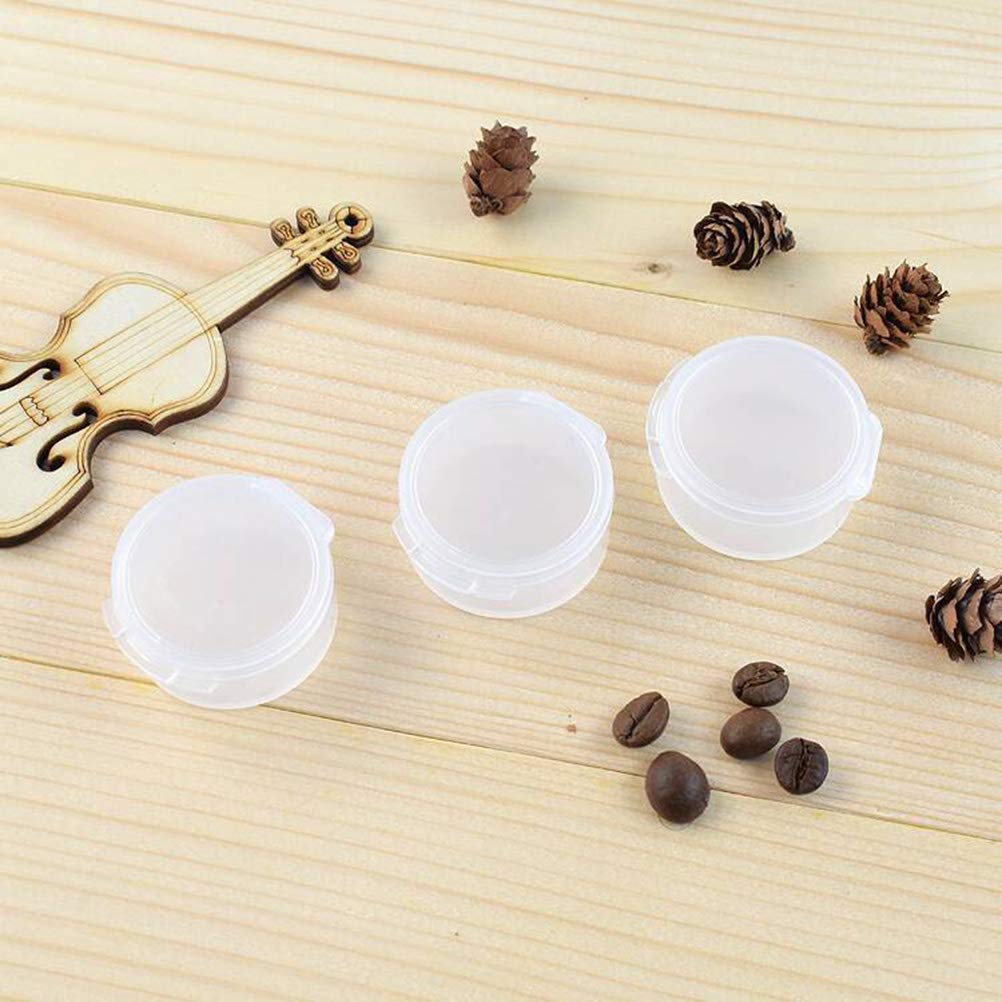 10PCS Mini Clear Round Empty Earplug Storage Containers with Lids - Small Travel Case for Earplugs, Jewelry, Pills & More - Perfect for Home, Office, Travel & Gym Organization