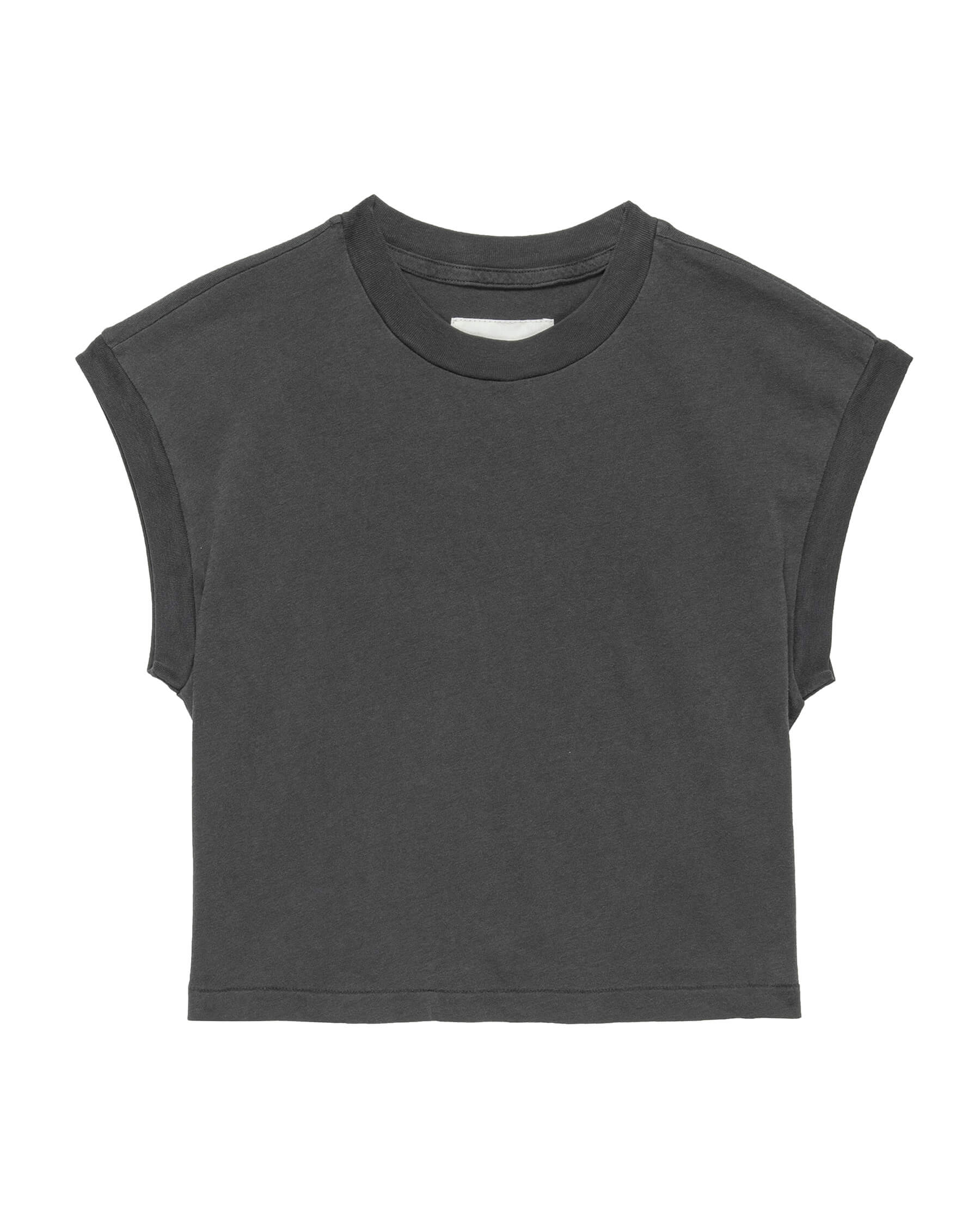 Premium Square Neck T-Shirt for Women - Soft Washed Black Cotton Tee - Casual & Comfortable Everyday Wear for Work, Outings, and Relaxation