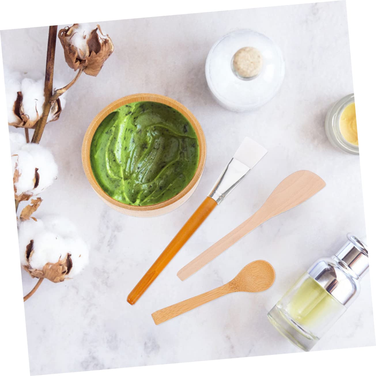 DIY Beauty Mask Bowl Set - 10 Mixing Spoons & 2 Applicator Brushes | Professional Facial Mask Mixing Tools for Home Spa & Salon Use | Perfect for Clay Masks, Charcoal Treatments & Skincare Routines