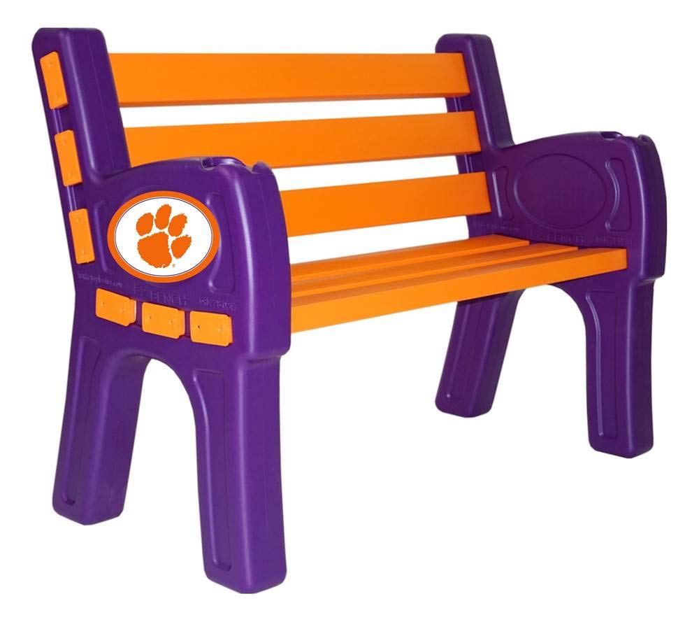 Officially Licensed NCAA Clemson Tigers Park Bench - Durable Outdoor Furniture for Tailgating, Porch & Garden Decor