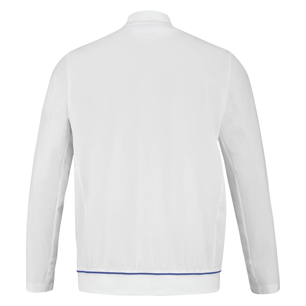 Babolat Men's Play Jacket - Lightweight Tennis Windbreaker with Moisture-Wicking Technology (White) - Perfect for Tennis Matches, Training & Outdoor Sports