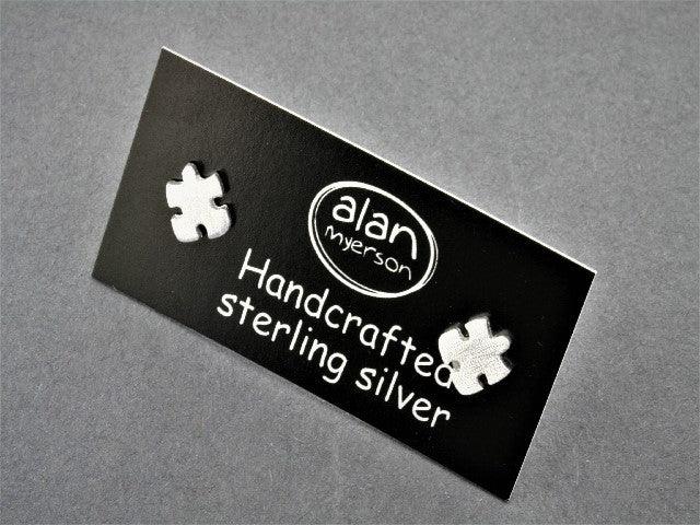 Sterling Silver Puzzle Stud Earrings - Unique Geometric Design for Women & Girls - Perfect for Gifts, Parties & Everyday Wear