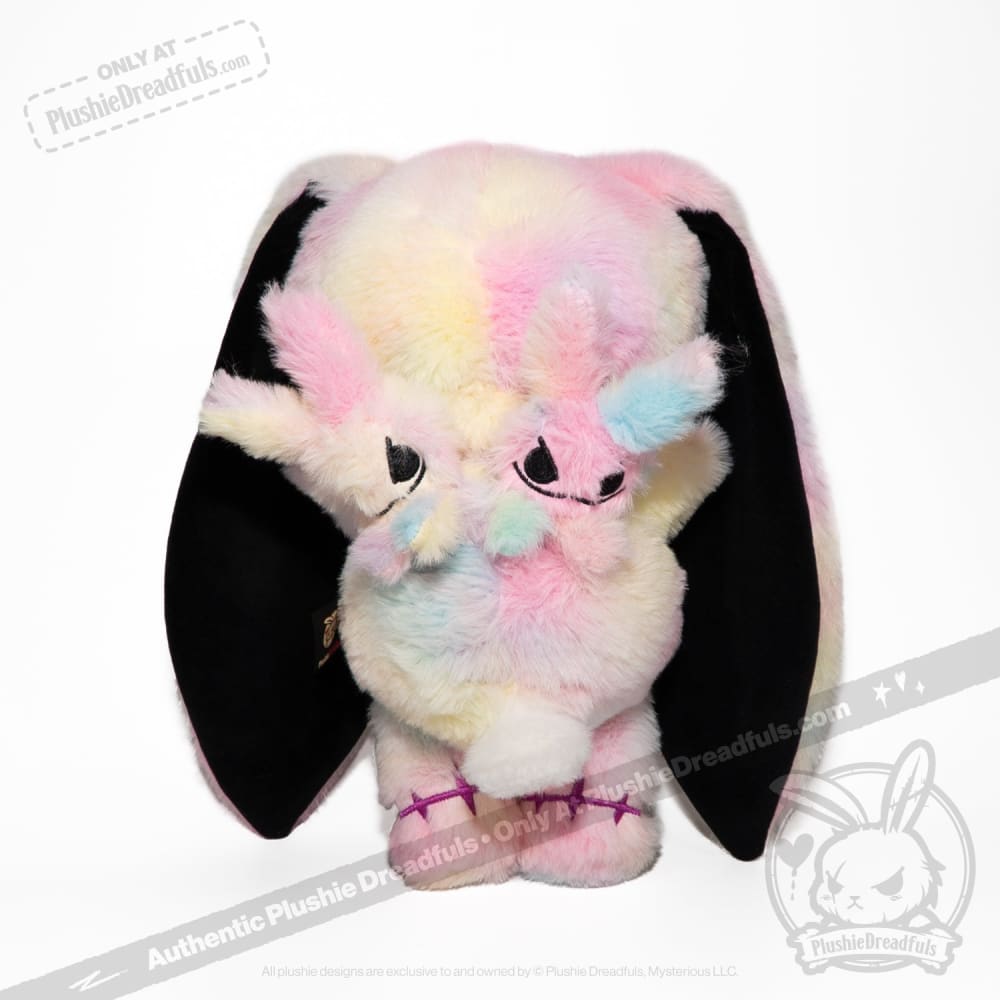 Plushie Dreadfuls Anxiety Rabbit Tie Dye Limited Edition Stuffed Animal - Soft Plush Toy for Stress Relief, Anxiety Comfort & Emotional Support