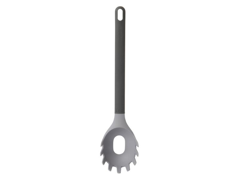 BergHOFF Leo 12.25 Inch Nylon Pasta Spoon - Heat-Resistant, BPA-Free Kitchen Utensil for Cooking, Serving Spaghetti & Pasta - Gray (Perfect for Restaurants, Home Kitchens & Outdoor Dining)